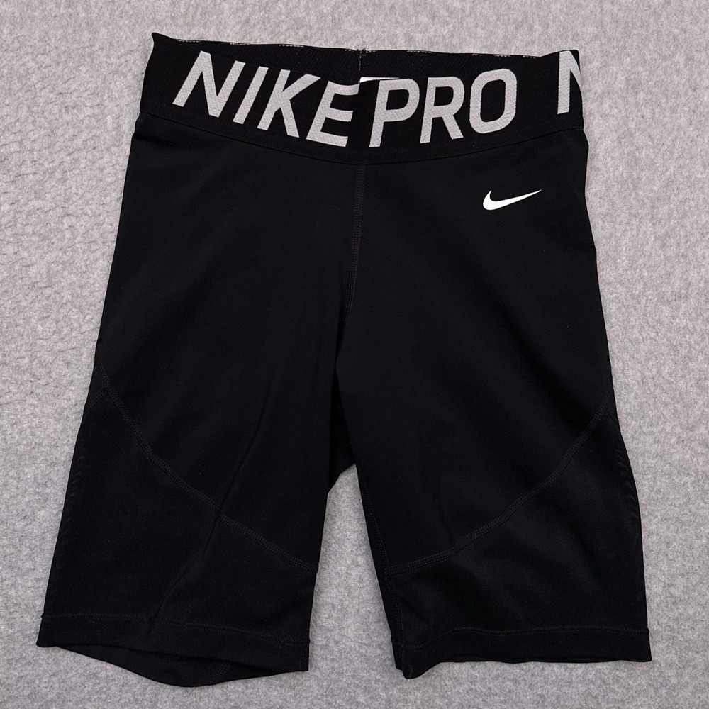 Nike Pro Womens 8'' Training Shorts Size XS Black Compression Gym Running AR6709